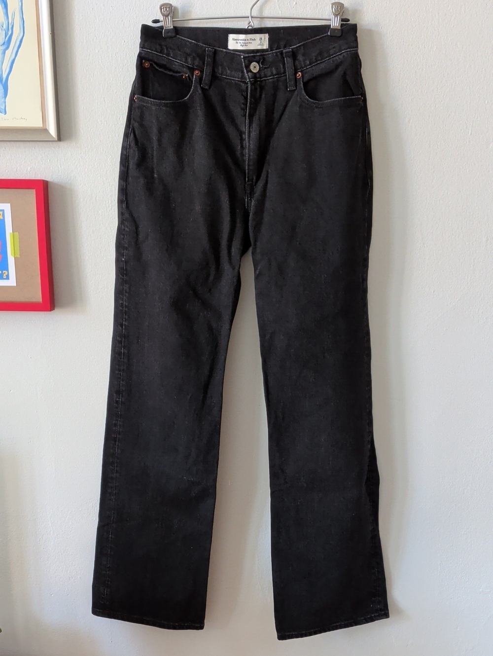 Abercrombie & Fitch 90s Relaxed High Rise Jeans in black - 26 2R